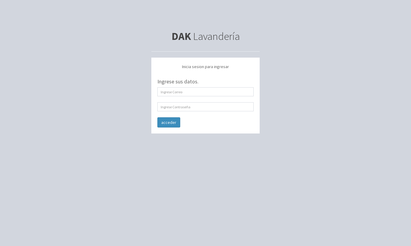 Administración: inicio de sesión